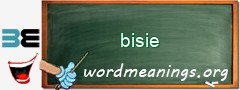WordMeaning blackboard for bisie